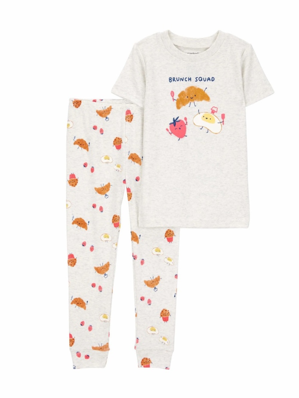 Carters Brunch Squad Pajama Set - Light Heather Gray